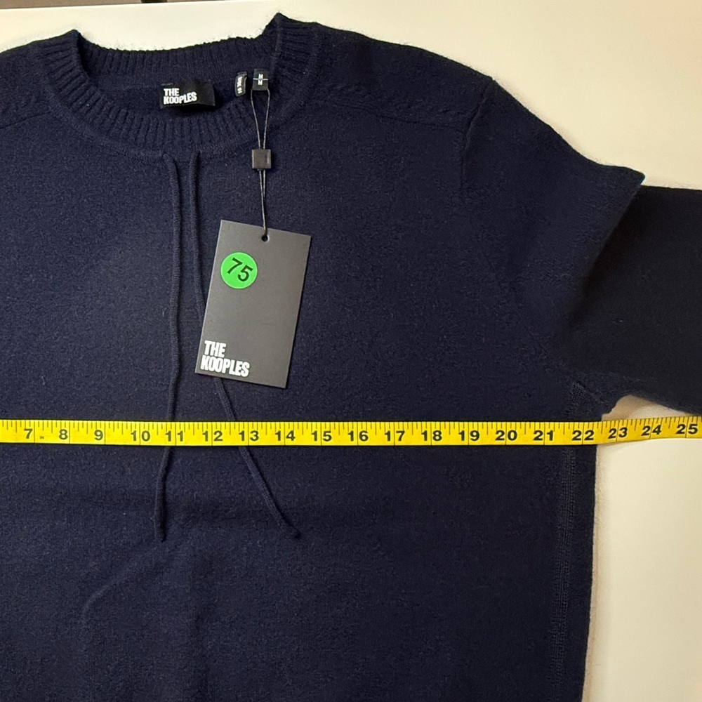 NWT | The Kooples | Knit Sweater with Tie Detail | Navy | Medium - Picture 11 of 13